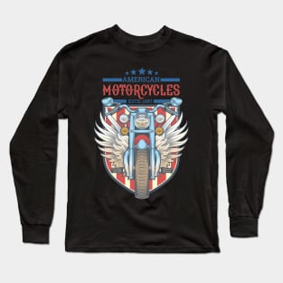 American Motorcycles Bike wings Long Sleeve T-Shirt